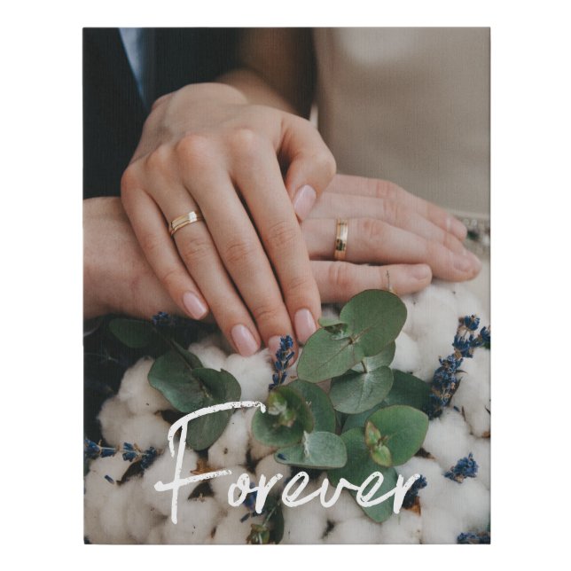 Personalized Wedding Canvas | Romantic Photo Print (Front)