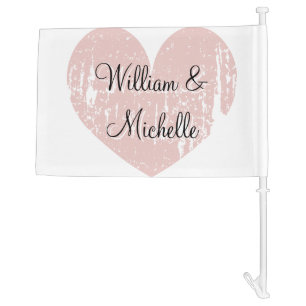 Personalized wedding car flag for newly weds