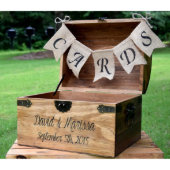 Personalized Wedding Card Box w/Burlap Banner (3/4)