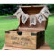 Personalized Wedding Card Box w/Burlap Banner
