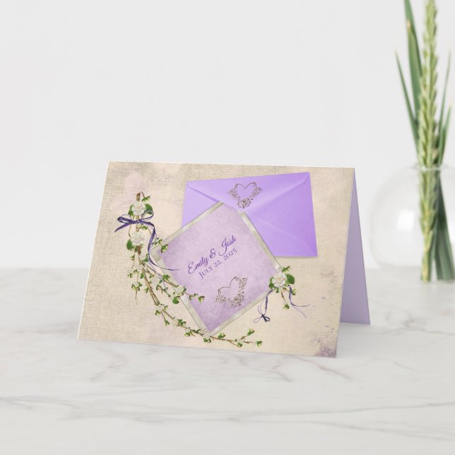 personalized wedding card with inspirational quote (Front)