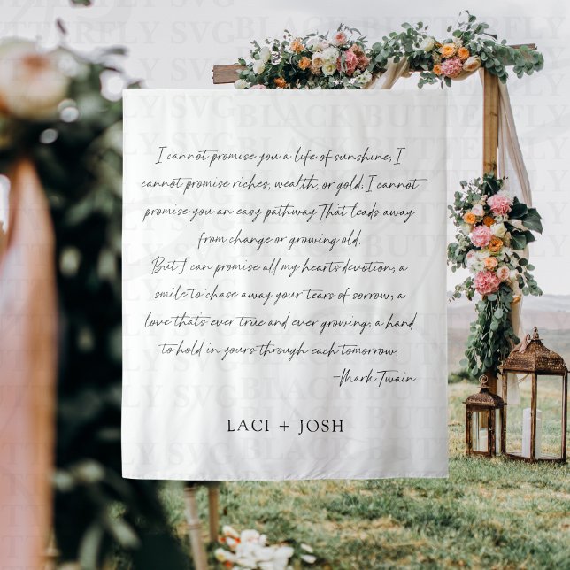 Personalized Wedding Ceremony Backdrop Banner  (Wedding Ceremony Banner Backdrop)