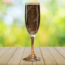 Personalized Wedding Champagne Flute
