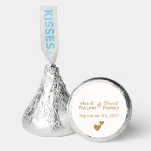 Personalized Wedding Chocolate Favor Golden Hearts