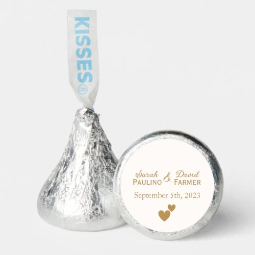 Personalized Wedding Chocolate Favor Golden Hearts