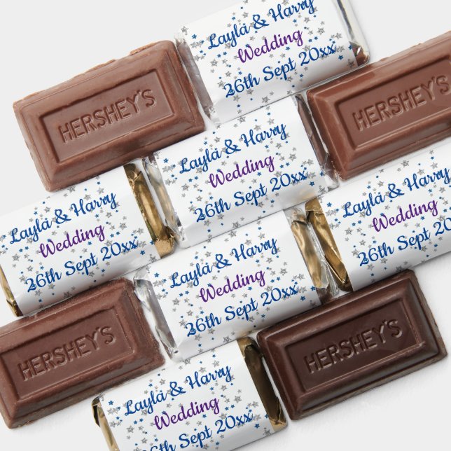 Personalized Wedding Chocolates Bars For Guests Hershey's Miniatures (Assorted)