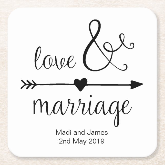 Personalized Wedding Coasters (Front)