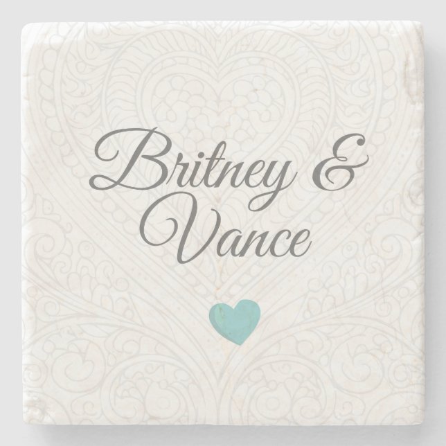 Personalized Wedding Coasters (Front)