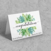 Personalized Wedding Congratulations Leaves