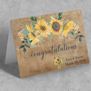 Personalized Wedding Congratulations Rustic Wood
