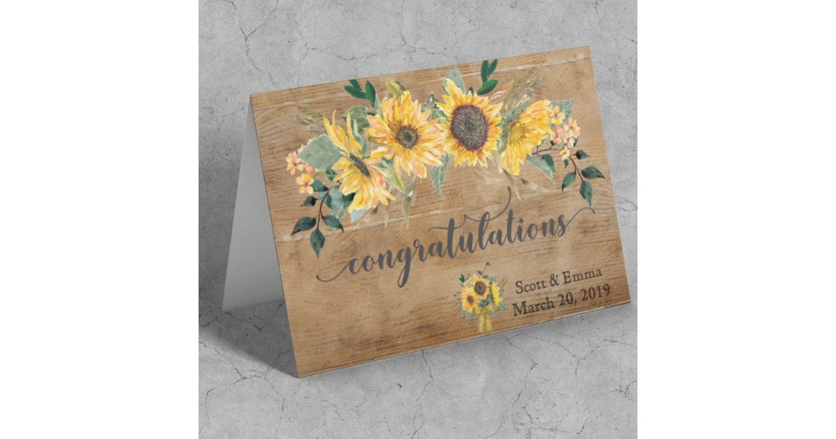 Personalized Wedding Congratulations Rustic Wood | Zazzle