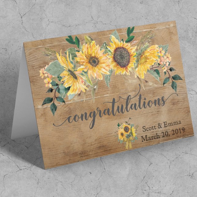 Personalized Wedding Congratulations Rustic Wood (Creator Uploaded)