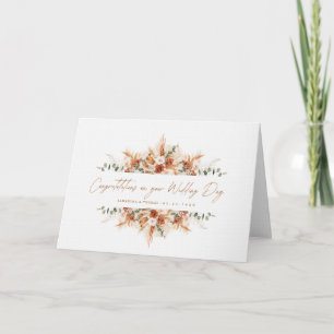 Personalized Wedding Congratulations Terracotta Card