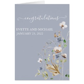 Personalized Wedding Congratulations Wild Flower by ColorFlowCreations at Zazzle
