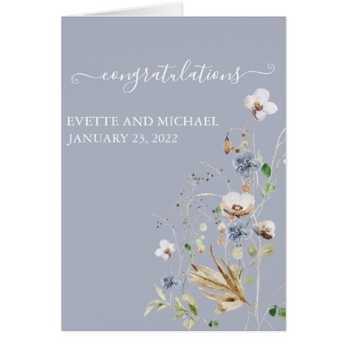 Personalized Wedding Congratulations Wild Flower 