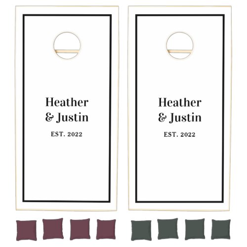 Personalized Wedding Cornhole Guest Book Cornhole Set