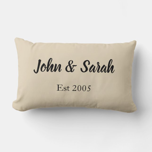 Personalized Wedding Couple Family Any Names Gift Lumbar Pillow (Front)