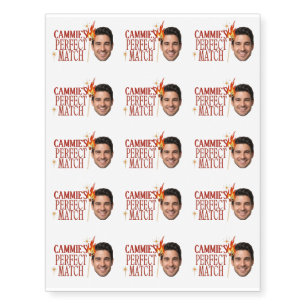 Personalized Wedding, Couples Custom Photo & Name Temporary Tattoos