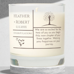 Personalized Wedding Couples Gift For Bride Custom Scented Candle