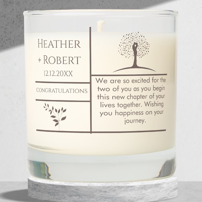 Personalized Wedding Couples Gift For Bride Custom Scented Candle (Creator Uploaded)