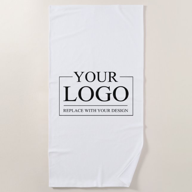 Personalized Wedding Custom Idea Add Logo Beach Towel (Front)