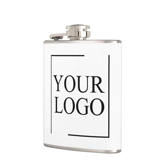 Personalized Wedding Custom Idea Add Logo Flask (Left)