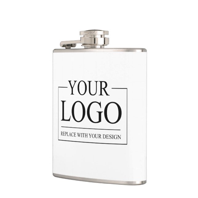 Personalized Wedding Custom Idea Add Logo Flask (Left)