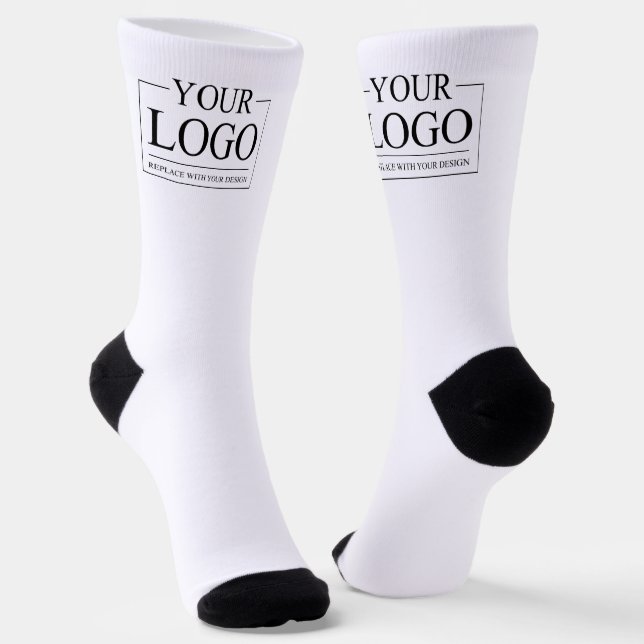 Personalized Wedding Custom Idea Add Logo Socks (Angled)