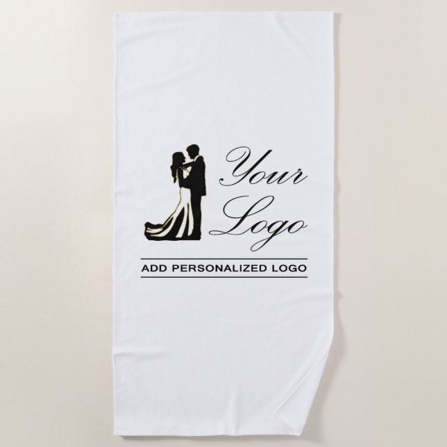 Personalized Wedding Custom Idea Add Your Design Beach Towel (Front)