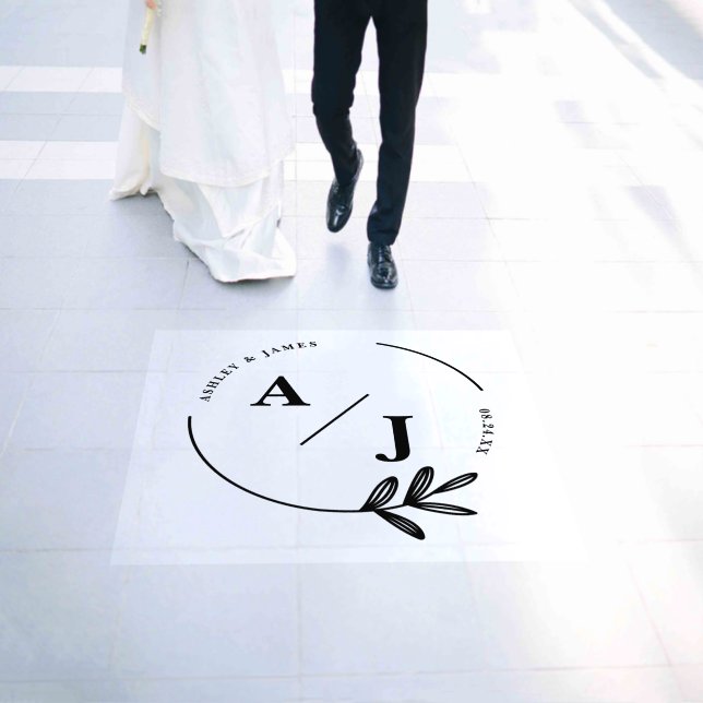 Personalized Wedding Dance Floor Decorations Decals (Wedding)