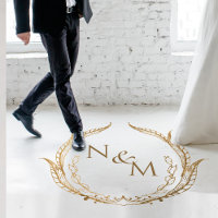 Personalized Wedding Dance Floor Monogram Gold