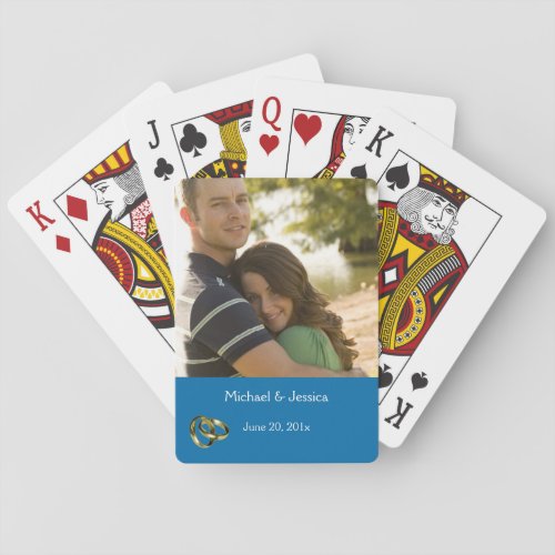 Personalized Wedding Date Bicycle Playing Cards