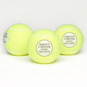Personalized Wedding Date Great Match Tennis Balls