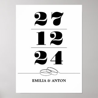 Personalized Wedding Date Poster