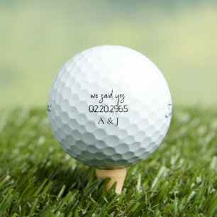 Personalized Wedding Date Titleist Pro V1 Golf Balls