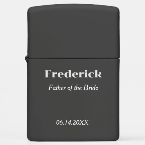 Personalized Wedding Dated Father of the Bride Gif Zippo Lighter
