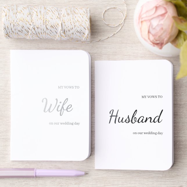Personalized Wedding Day Booklets Gift Foil Vow Books (Wedding)