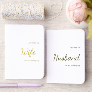 Personalized Wedding Day Booklets Gift Foil Vow Books