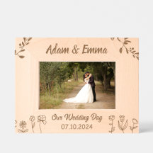 Personalized Wedding Day Engraved Picture Frame