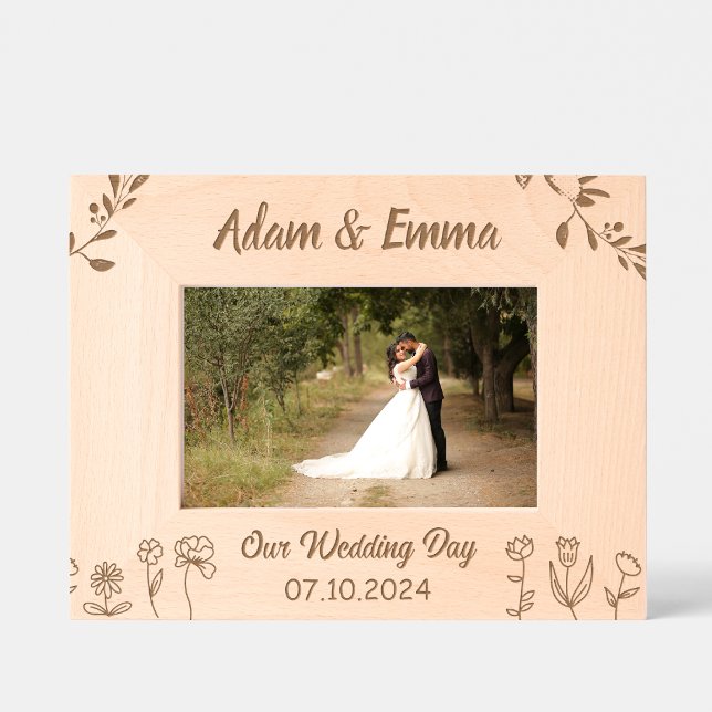 Personalized Wedding Day Engraved Picture Frame (Creator Uploaded)