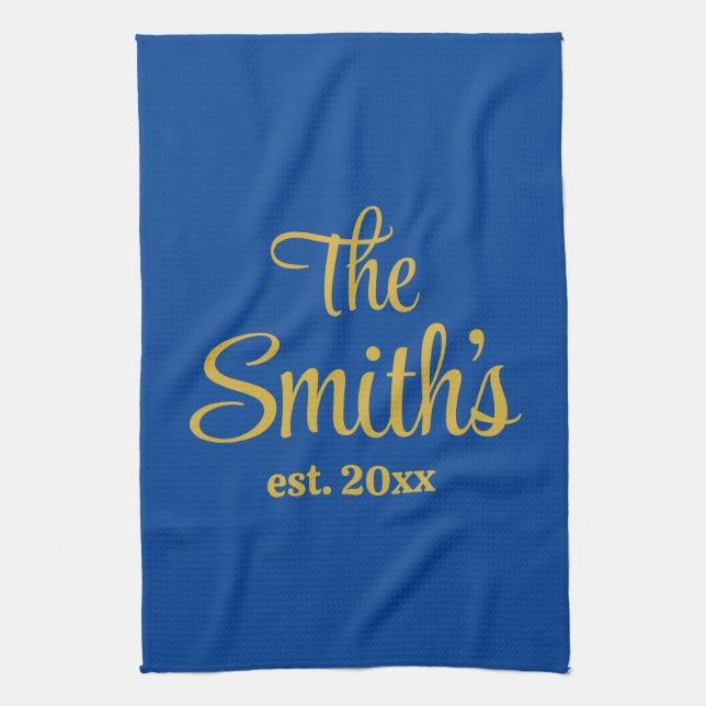 Personalized Wedding Day Gift Newlywed Christmas Kitchen Towel (Vertical)