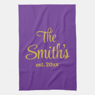 Personalized Wedding Day Gift Newlywed Christmas Kitchen Towel