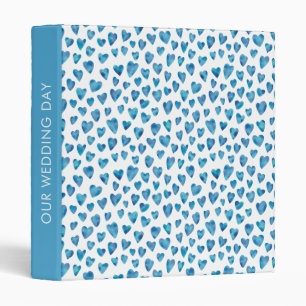 Personalized Wedding Day Planning Heart Pattern 3 Ring Binder