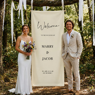 Personalized Wedding Decor Rehearsal Party Welcome Banner
