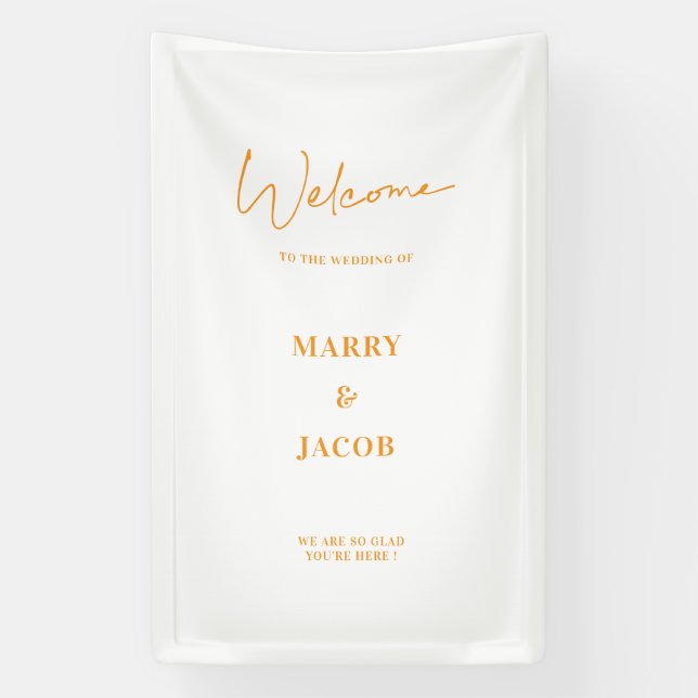 Personalized Wedding Decor Rehearsal Party Welcome Banner (Vertical)
