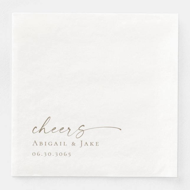 Personalized Wedding Dinner Napkins (Front)