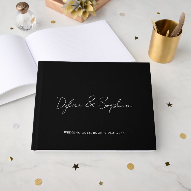 Personalized Wedding Engagement and Anniversary Guest Book (Front Open)