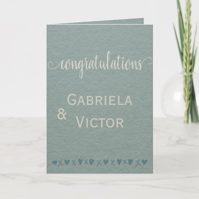 Personalized Wedding Engagement Congratulations Card (Front)