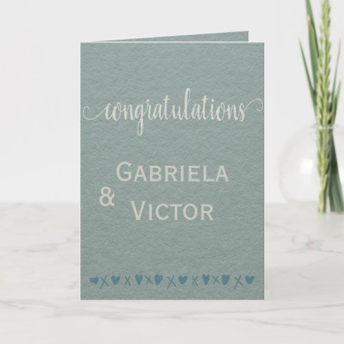 Personalized Wedding Engagement Congratulations Card