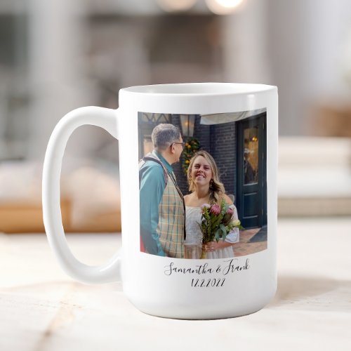 Personalized Wedding Engagement Photo Coffee Mug